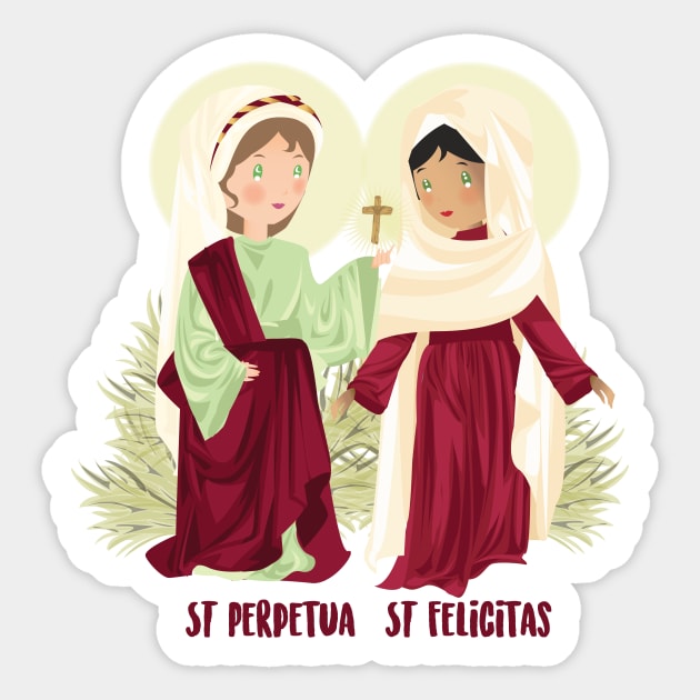 Santa Perpetua y Santa Felicitas Sticker by AlMAO2O